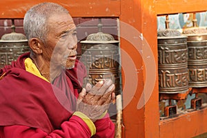 Praying man in Kathmandu