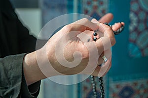 Praying in the mosque