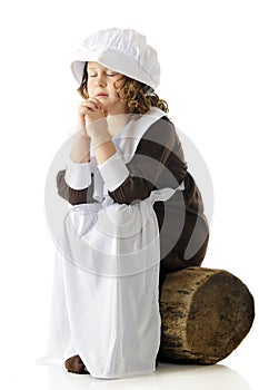 Praying Pilgrim Girl
