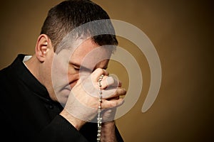 Praying priest