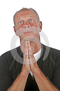 Praying religious man