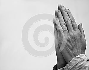 praying to God stock photo