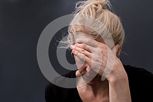 praying to God worshipping with hands together with people stock image stock photo