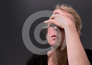 praying to God worshipping with hands together with people stock image stock photo