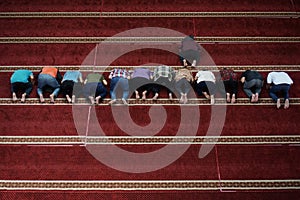 Praying Togheter at mosque