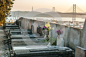 Prazeres Cemetery in Lisbon, Portugal