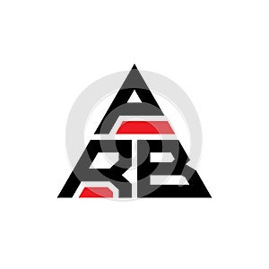 PRB triangle letter logo design with triangle shape. PRB triangle logo design monogram. PRB triangle vector logo template with red