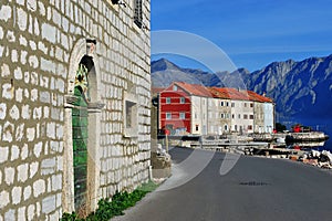 Prcanj village in Kotor bay, Montenegro