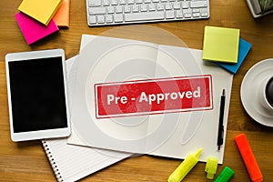 Pre-Approved Choice Mark Selection CUSTOMIZE Status Option and C