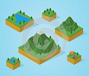 Pre assembly isometric map-mountain photo