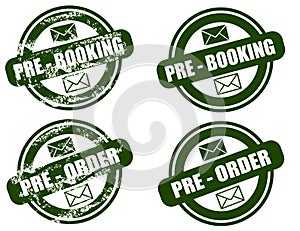 Pre Booking / Order grunge stamp set
