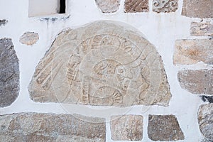 Pre-Columbian stone. Teotitlan del Valle, Oaxaca, Mexico photo