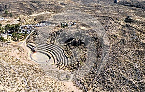 Pre-Incan amphitheatre at Chivay in Peru