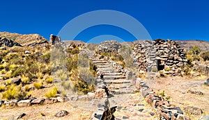 Pre-Incan ruins at Chivay in Peru