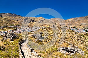 Pre-Incan ruins at Chivay in Peru photo