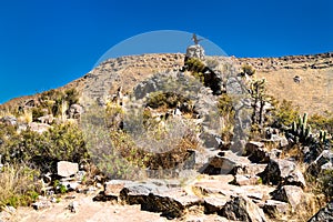 Pre-Incan ruins at Chivay in Peru photo