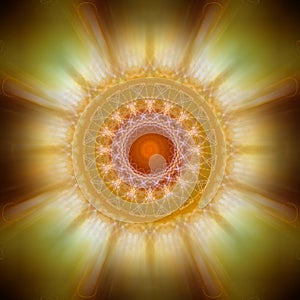 Premium Light Code Mandala Technology Pattern Tile Pavement Sun Power