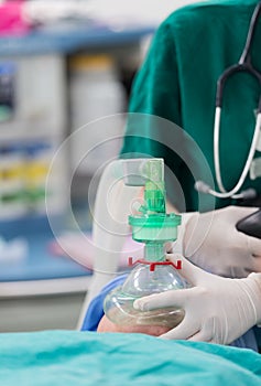 Pre oxygenation for general anesthesia