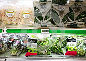 Pre packed salad vegetables in Super market