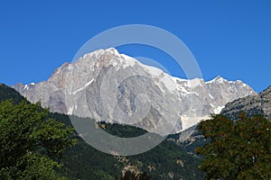 Pre` Saint Didier :The Mont Blanc.Valle d`Aosta-Italy.