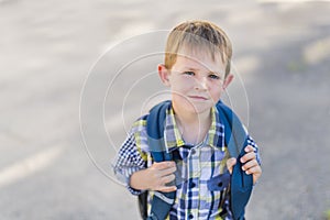 Pre-school student going to school photo