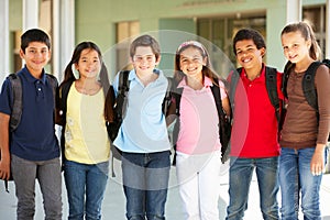 Pre teen children at school