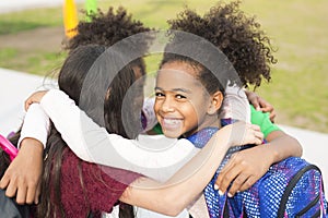 Pre-teen School Pupils Outside of the Classroom