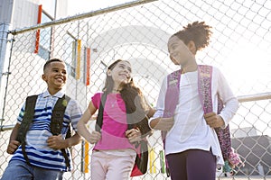 Pre-teen School Pupils Outside of the Classroom