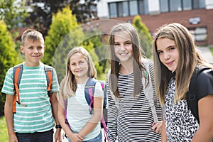 Pre-teen School Pupils Outside of the Classroom