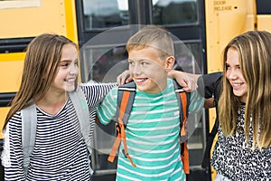 Pre-teen School Pupils Outside of the Classroom