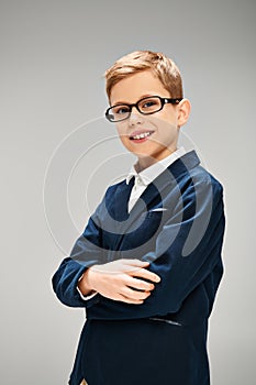 A preadolescent boy in  attire photo