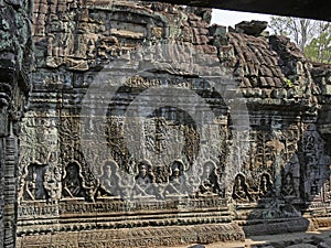 Preah Khan Temple, Siem Reap Province, Angkor's Temple Complex Site listed as World Heritage by Unesco in 1192,