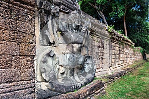 Preah Khan temple wall