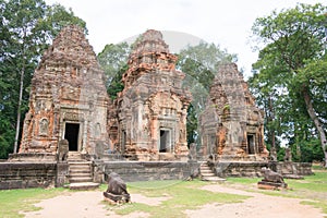 Preah Ko in Roluos temples. a famous Historical site(UNESCO World Heritage) in Siem Reap, Cambodia.