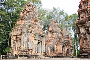 Preah Ko in Roluos temples. a famous Historical site(UNESCO World Heritage) in Siem Reap, Cambodia.