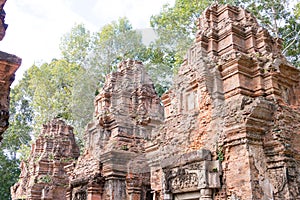Preah Ko in Roluos temples. a famous Historical site(UNESCO World Heritage) in Siem Reap, Cambodia.