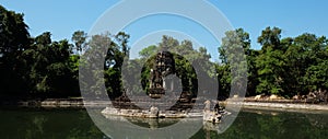 Preah Neak Pean, Siem Reap, Cambodia - a Buddhist temple old hospital from the late 12th century. Angkor Wat - UNESCO World