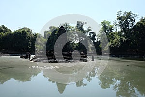 Preah Neak Pean, Siem Reap, Cambodia - a Buddhist temple old hospital from the late 12th century. Angkor Wat - UNESCO World