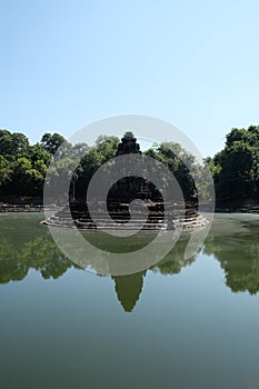 Preah Neak Pean, Siem Reap, Cambodia - a Buddhist temple old hospital from the late 12th century. Angkor Wat - UNESCO World