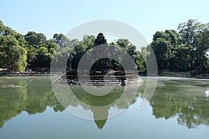 Preah Neak Pean, Siem Reap, Cambodia - a Buddhist temple old hospital from the late 12th century. Angkor Wat - UNESCO World