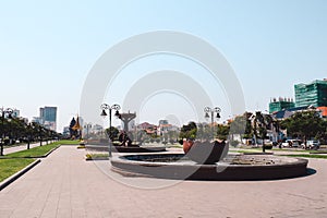 Preah Suramarit Boulevard in Phnom Penh Cambodia