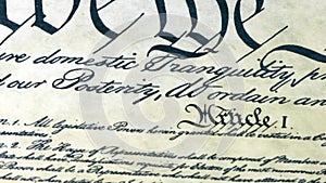 Preamble to the Constitution the United States of America