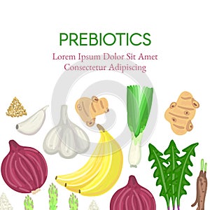 Prebiotic food. Nutrition. Nondigestible fibers. Gastrointestinal Health. Healthy diet supplement