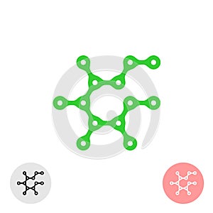 Prebiotic icon. Chemical structure of prebiotic.