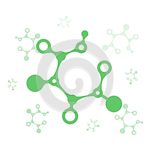 Prebiotic icon. Chemical structure of prebiotic substance symbol. Vector illustration healthcare concept.