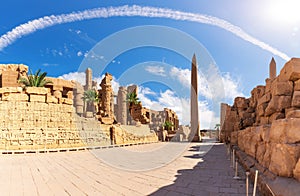 The Precinct of Amun-Re and the Obelisk, Karnak Temple, Luxor, Egypt