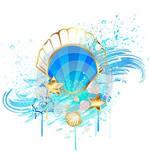 Precious blue seashell