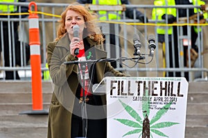 Precious Chong speaks at pro-pot rally