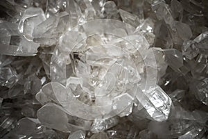 Precious gem stone white quartz