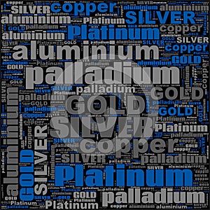 Precious Metals Abstract Background Text Illustration Header